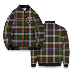 ScotsTee Shop Scottish MacKintosh Dress Scott Adie Crest Tartan Bomber Puffer Jacket