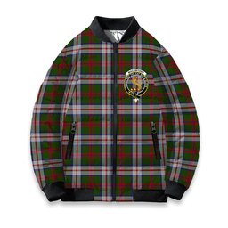ScotsTee Shop Scottish MacKintosh Dress Scott Adie Crest Tartan Bomber Puffer Jacket