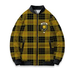 ScotsTee Shop Scottish McLeod of Lewis Ancient Crest Tartan Bomber Puffer Jacket
