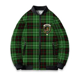 ScotsTee Shop Scottish McAuley of Lewis Ancient Crest Tartan Bomber Puffer Jacket