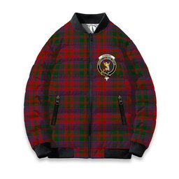 ScotsTee Shop Scottish Stewart of Urrard Crest Tartan Bomber Puffer Jacket