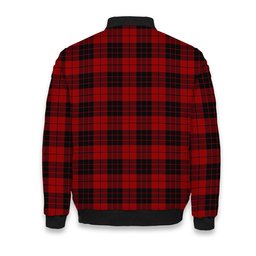 ScotsTee Shop Scottish McLeod of Raasay Crest Tartan Bomber Puffer Jacket