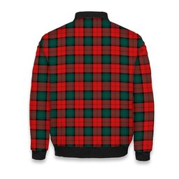 ScotsTee Shop Scottish Stewart of Atholl Modern Crest Tartan Bomber Puffer Jacket