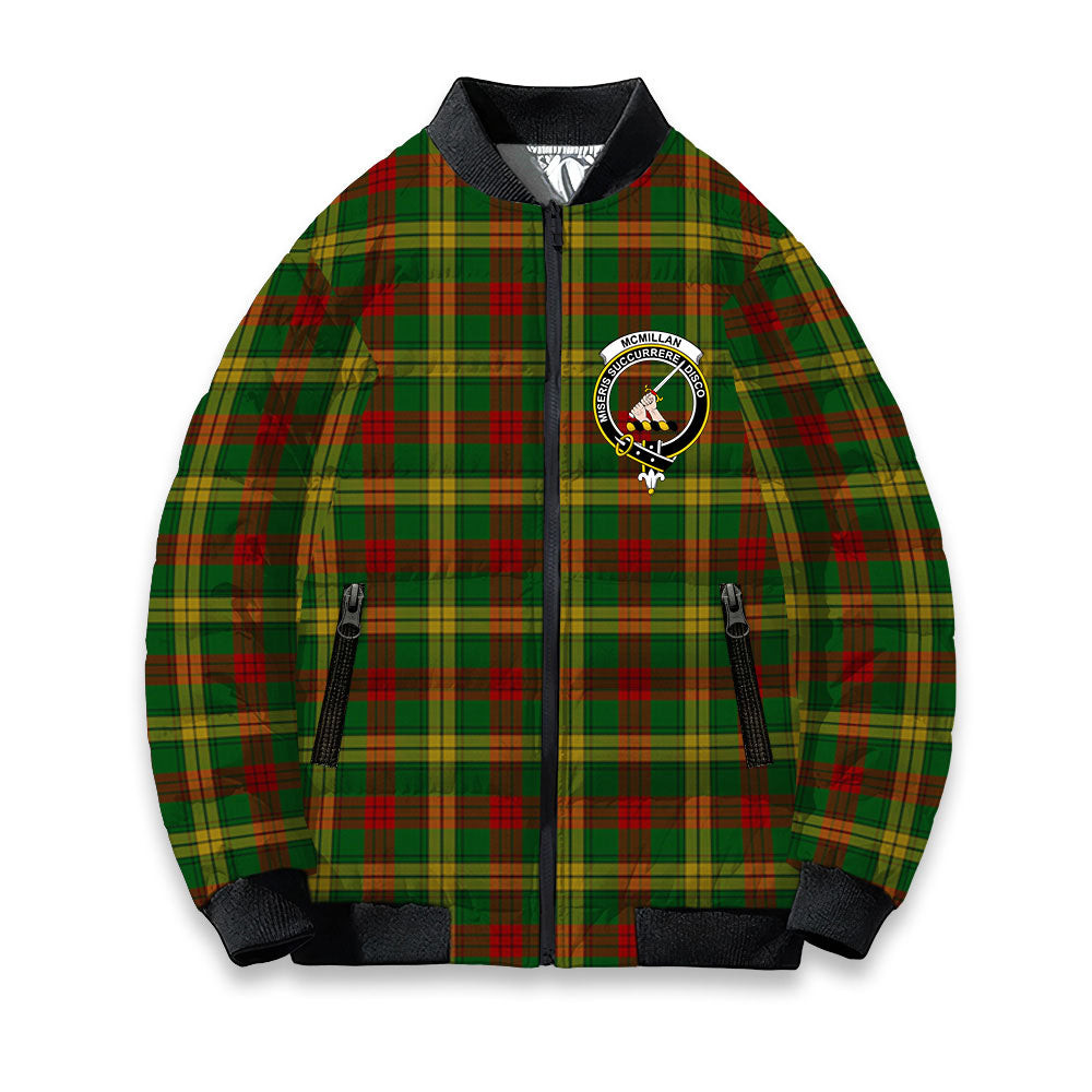 ScotsTee Shop Scottish McMillan Society of Glasgow Crest Tartan Bomber Puffer Jacket