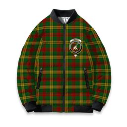 ScotsTee Shop Scottish McMillan Society of Glasgow Crest Tartan Bomber Puffer Jacket