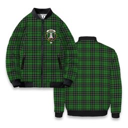 ScotsTee Shop Scottish McLean of Duart Hunting Ancient Crest Tartan Bomber Puffer Jacket