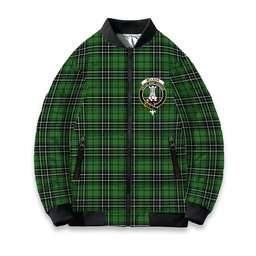 ScotsTee Shop Scottish McLean of Duart Hunting Ancient Crest Tartan Bomber Puffer Jacket