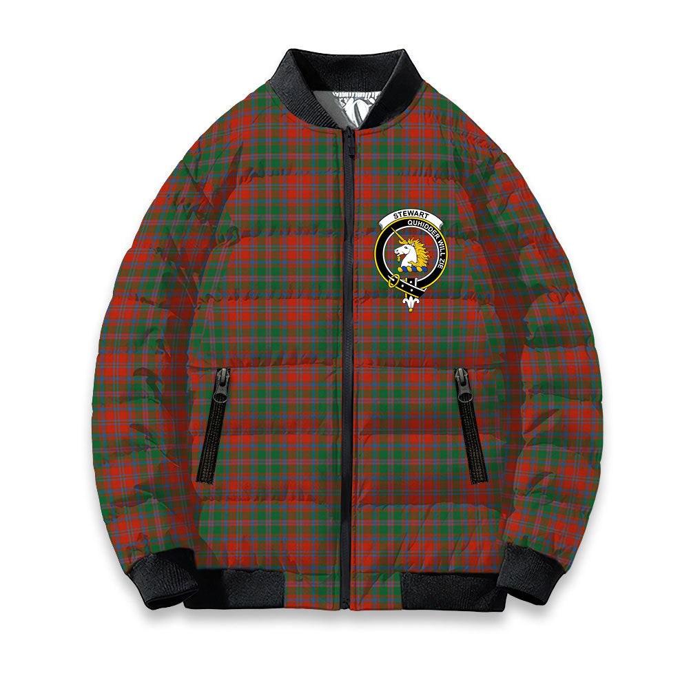 ScotsTee Shop Scottish Stewart of Appin Ancient Clan Crest Tartan Bomber Puffer Jacket