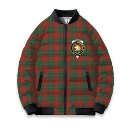 ScotsTee Shop Scottish Stewart of Appin Ancient Clan Crest Tartan Bomber Puffer Jacket