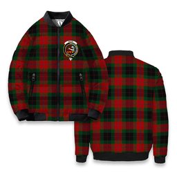 ScotsTee Shop Scottish Skene of Cromar Black Crest Tartan Bomber Puffer Jacket