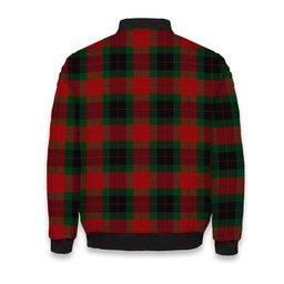 ScotsTee Shop Scottish Skene of Cromar Black Crest Tartan Bomber Puffer Jacket