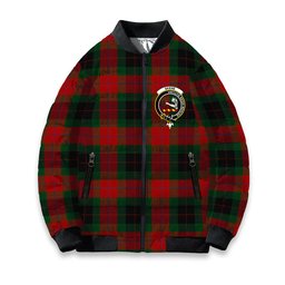 ScotsTee Shop Scottish Skene of Cromar Black Crest Tartan Bomber Puffer Jacket