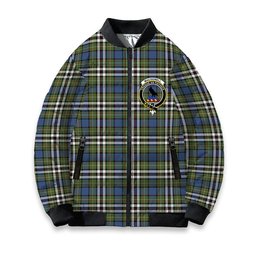ScotsTee Shop Scottish MacDonell of Glengarry Dress Ancient Crest Tartan Bomber Puffer Jacket