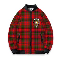 ScotsTee Shop Scottish Stewart of Appin Modern Crest Tartan Bomber Puffer Jacket