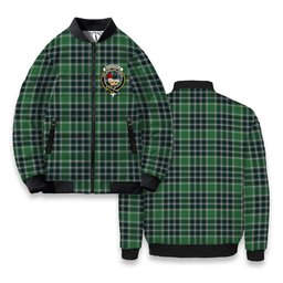 ScotsTee Shop Scottish MacDonald Lord of the Isles Hunting Modern Crest Tartan Bomber Puffer Jacket