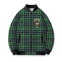 ScotsTee Shop Scottish MacDonald Lord of the Isles Hunting Modern Crest Tartan Bomber Puffer Jacket