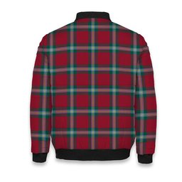 ScotsTee Shop Scottish McLaine of Loch Buie Modern Crest Tartan Bomber Puffer Jacket
