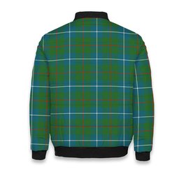 ScotsTee Shop Scottish Irvine of Bonshaw Tower Ancient Crest Tartan Bomber Puffer Jacket