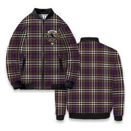 ScotsTee Shop Scottish MacDonell of Glengarry Dress Modern Crest Tartan Bomber Puffer Jacket