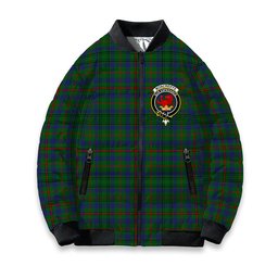 ScotsTee Shop Scottish Moncreiffe of Atholl Crest Tartan Bomber Puffer Jacket