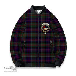 ScotsTee Shop Scottish MacDonald of Clanranald Crest Tartan Bomber Puffer Jacket
