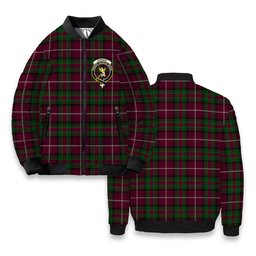 ScotsTee Shop Scottish Stewart of Bute Hunting Crest Tartan Bomber Puffer Jacket
