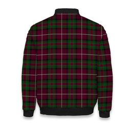 ScotsTee Shop Scottish Stewart of Bute Hunting Crest Tartan Bomber Puffer Jacket