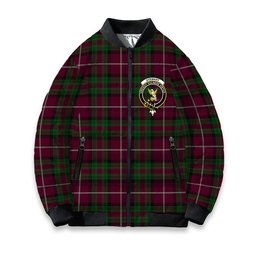 ScotsTee Shop Scottish Stewart of Bute Hunting Crest Tartan Bomber Puffer Jacket