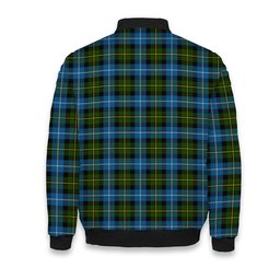 ScotsTee Shop Scottish McNeil of Barra Crest Tartan Bomber Puffer Jacket