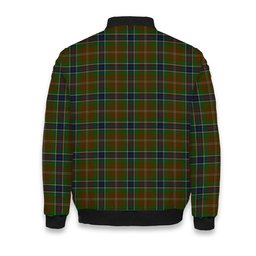 ScotsTee Shop Scottish MacLean of Kingairloch Crest Tartan Bomber Puffer Jacket