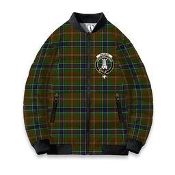 ScotsTee Shop Scottish MacLean of Kingairloch Crest Tartan Bomber Puffer Jacket