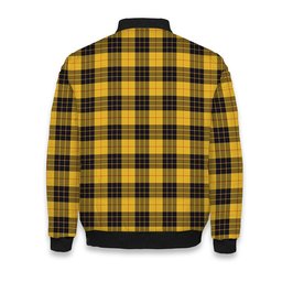 ScotsTee Shop Scottish MacLeod of Lewis Ancient SC Crest Tartan Bomber Puffer Jacket