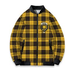 ScotsTee Shop Scottish MacLeod of Lewis Ancient SC Crest Tartan Bomber Puffer Jacket
