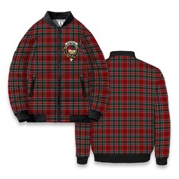ScotsTee Shop Scottish McDonald of Lochmaddy Crest Tartan Bomber Puffer Jacket