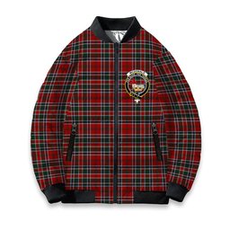 ScotsTee Shop Scottish McDonald of Lochmaddy Crest Tartan Bomber Puffer Jacket