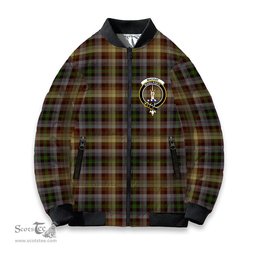 ScotsTee Shop Scottish MacKay of Strathnaver Crest Tartan Bomber Puffer Jacket