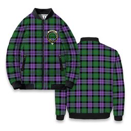 ScotsTee Shop Scottish McArthur of Milton Ancient Crest Tartan Bomber Puffer Jacket