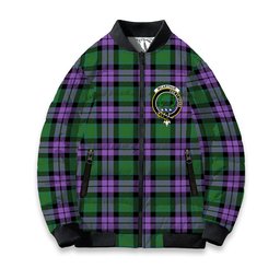 ScotsTee Shop Scottish McArthur of Milton Ancient Crest Tartan Bomber Puffer Jacket