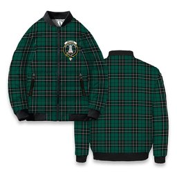 ScotsTee Shop Scottish McLean of Duart Hunting Modern Crest Tartan Bomber Puffer Jacket