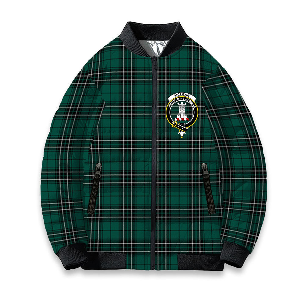 ScotsTee Shop Scottish McLean of Duart Hunting Modern Crest Tartan Bomber Puffer Jacket