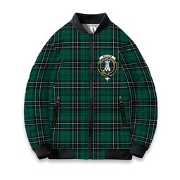 ScotsTee Shop Scottish McLean of Duart Hunting Modern Crest Tartan Bomber Puffer Jacket