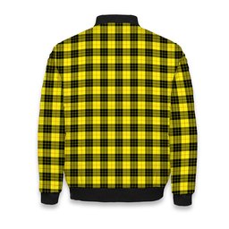 ScotsTee Shop Scottish MacLeod of Lewis Modern Crest Tartan Bomber Puffer Jacket