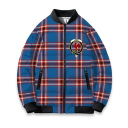 ScotsTee Shop Scottish Laing of Archiestown Ancient Crest Tartan Bomber Puffer Jacket