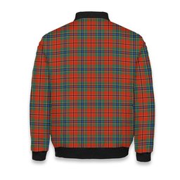ScotsTee Shop Scottish MacLean of Duart Ancient Crest Tartan Bomber Puffer Jacket