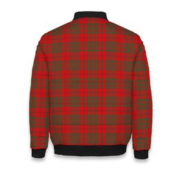 ScotsTee Shop Scottish McAlister of Glenbarr Modern Crest Tartan Bomber Puffer Jacket
