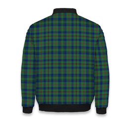ScotsTee Shop Scottish Moncreiffe of Atholl Modern Crest Tartan Bomber Puffer Jacket