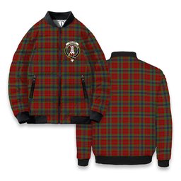 ScotsTee Shop Scottish MacLean of Duart Crest Tartan Bomber Puffer Jacket
