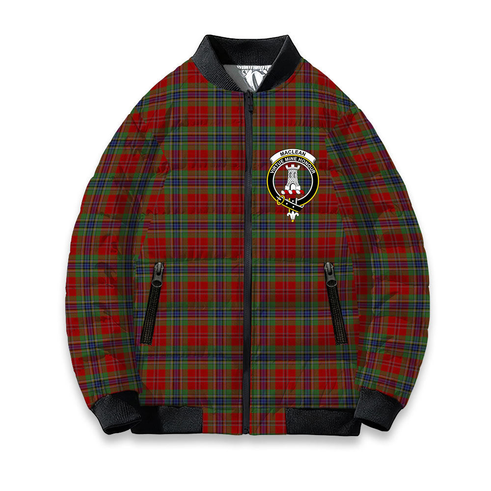 ScotsTee Shop Scottish MacLean of Duart Crest Tartan Bomber Puffer Jacket