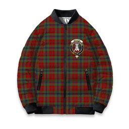 ScotsTee Shop Scottish MacLean of Duart Crest Tartan Bomber Puffer Jacket
