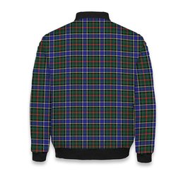 ScotsTee Shop Scottish Ogilvie (Ogilvy) Hunting Modern Crest Tartan Bomber Puffer Jacket